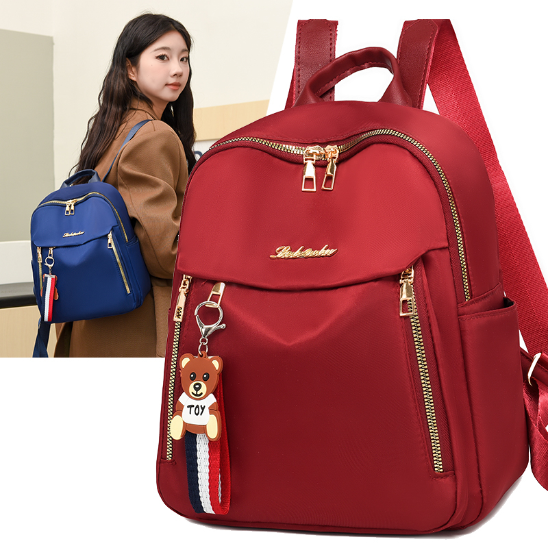 Women Bags Medium Size - Large Capacity Women Backpacks Simple Black