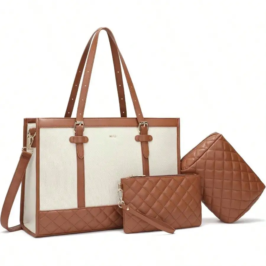 Women Bags For Work - 3pcs Laptop Bag Women, 15.6 Inch