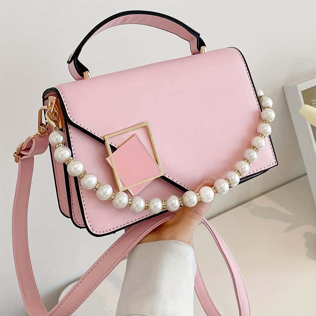 Top Handle Structured - Women's Structured Top-Handle Satchel Bag with