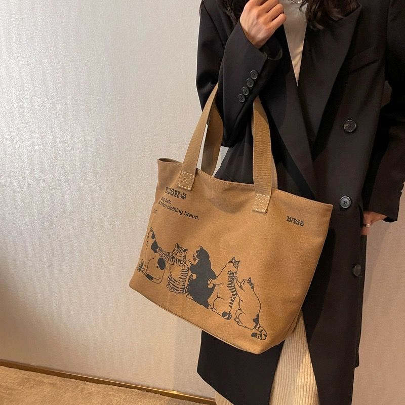 Women'S Work Bags Designer - Women's Fashionable Canvas Tote Bag Spacious