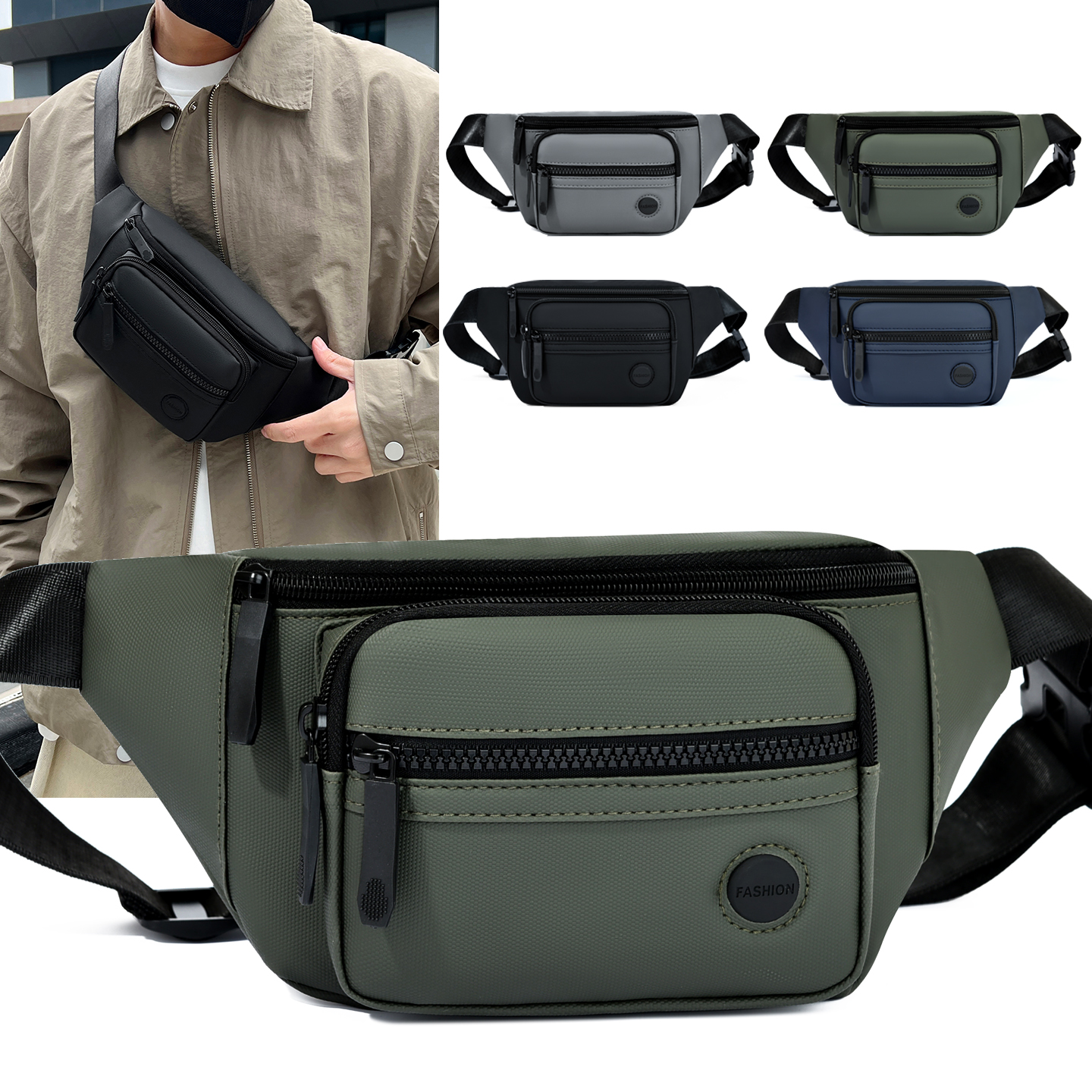 Women Bags For Work - Unisex Waterproof Waist Bag Pack Male