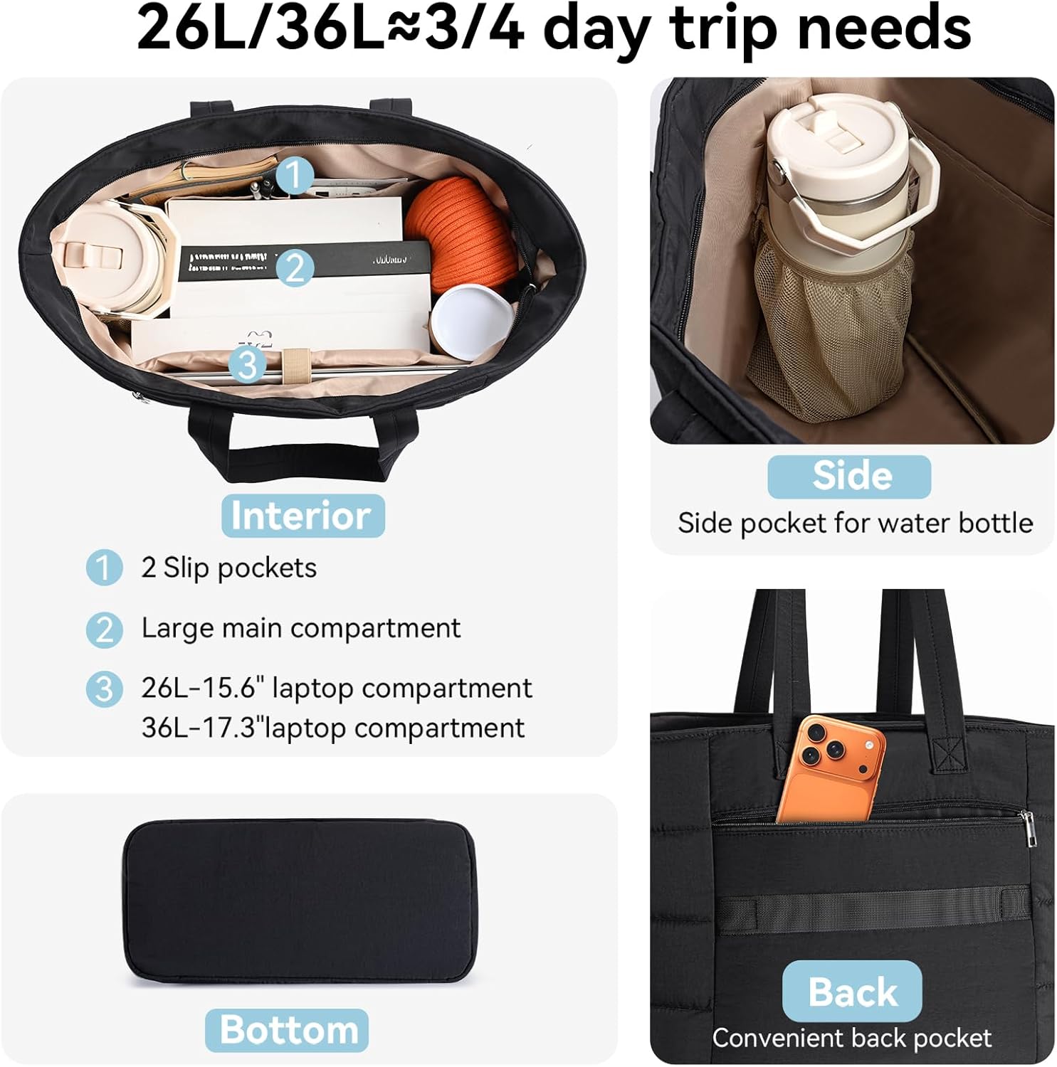 Puffer Tote Bag for Women, Lig - Women Bags For Work 리뷰 및 가격