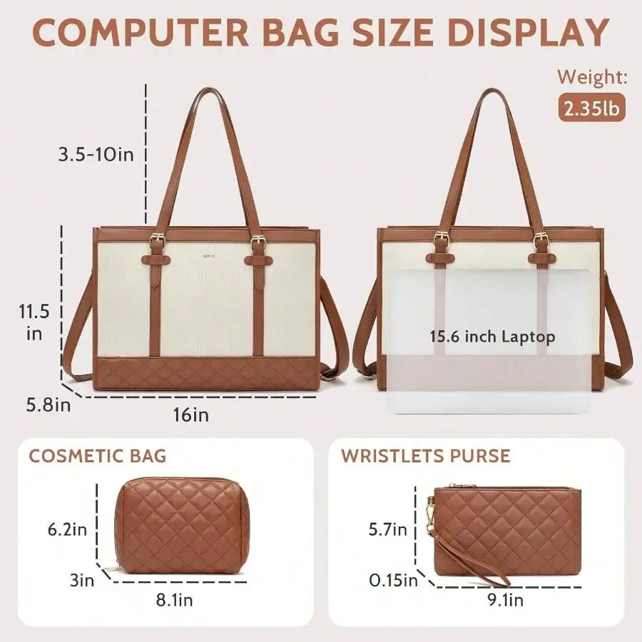 3pcs Laptop Bag Women, 15.6 In - Women Bags For Work 리뷰 및 가격