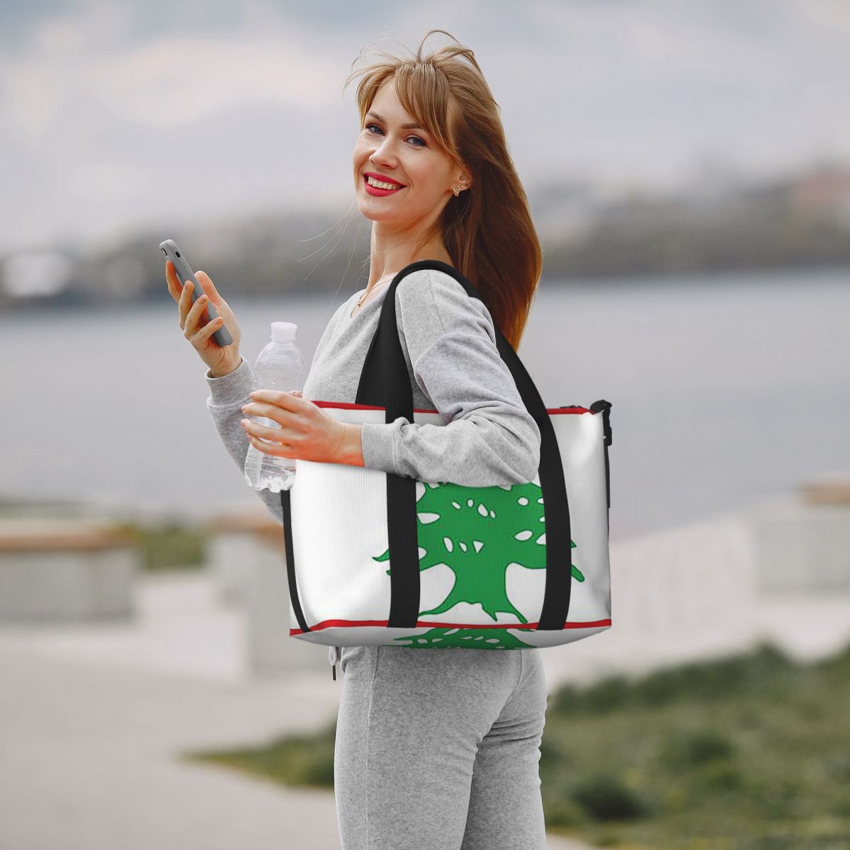 Custom Flag Of Lebanon Beach T - Women Bags Lebanon 리뷰 및 가격
