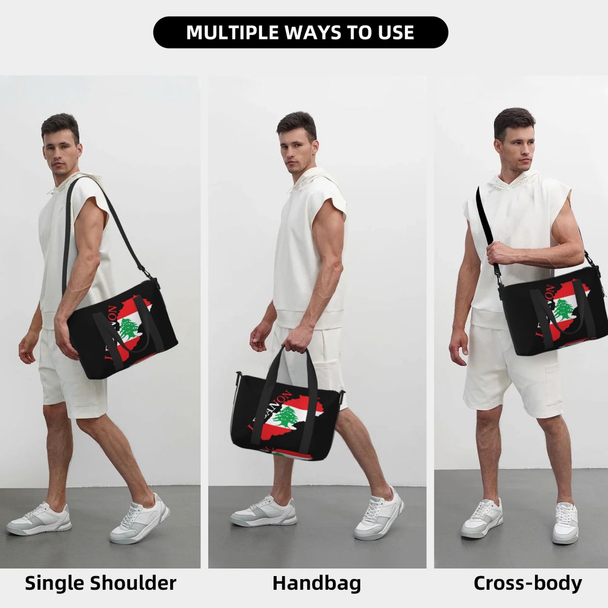 Custom Lebanon Flag Map Beach  - Women Bags Lebanon 리뷰 및 가격