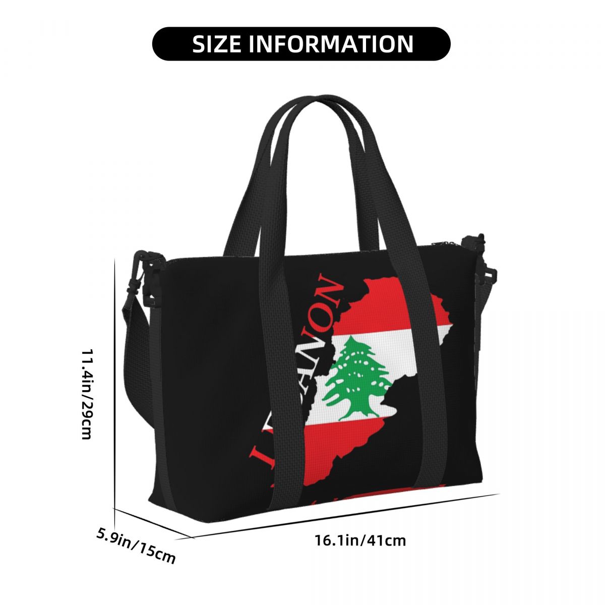 Custom Lebanon Flag Map Beach  - Women Bags Lebanon 리뷰 및 가격