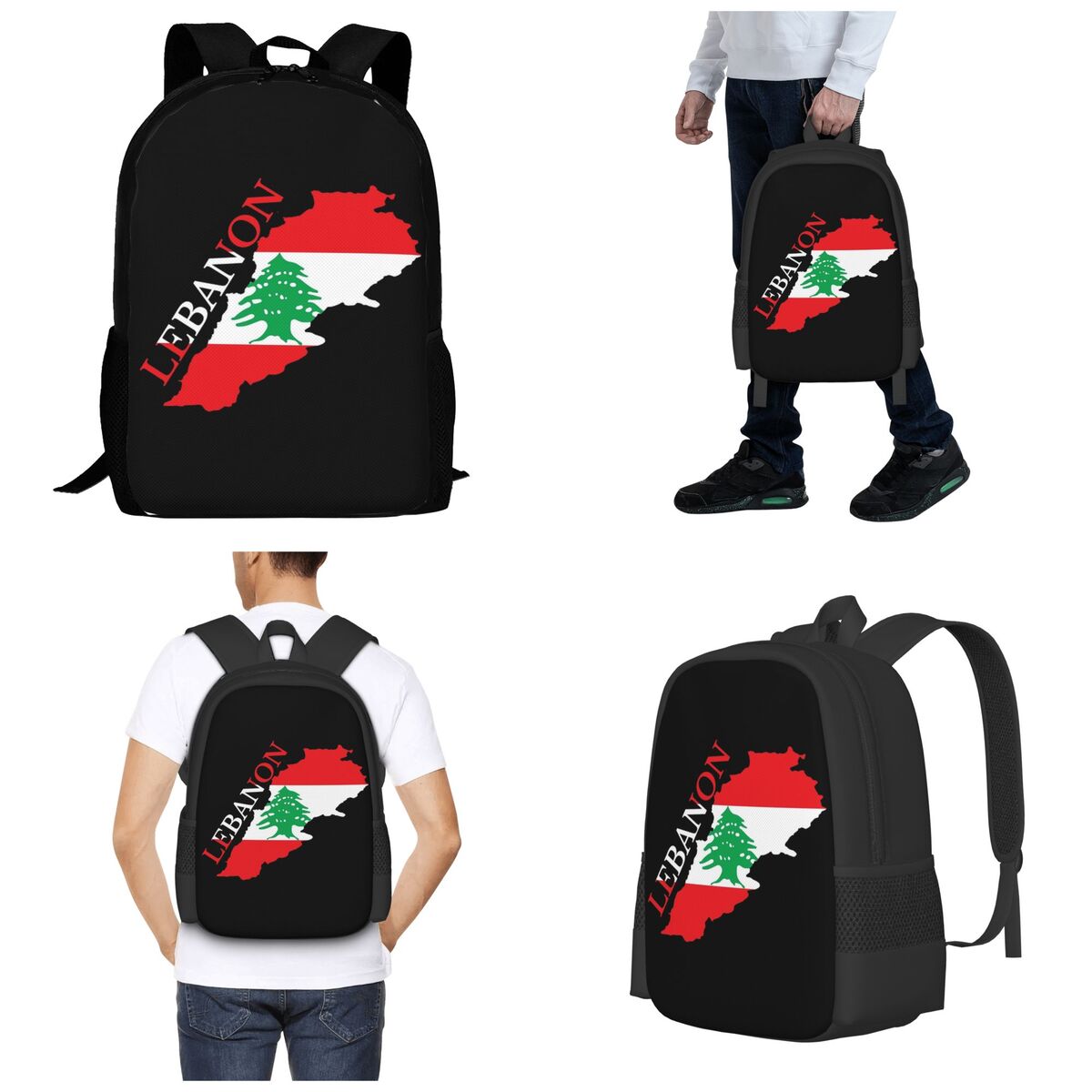 Lebanon Flag Map Student Backp - Women Bags Lebanon 리뷰 및 가격