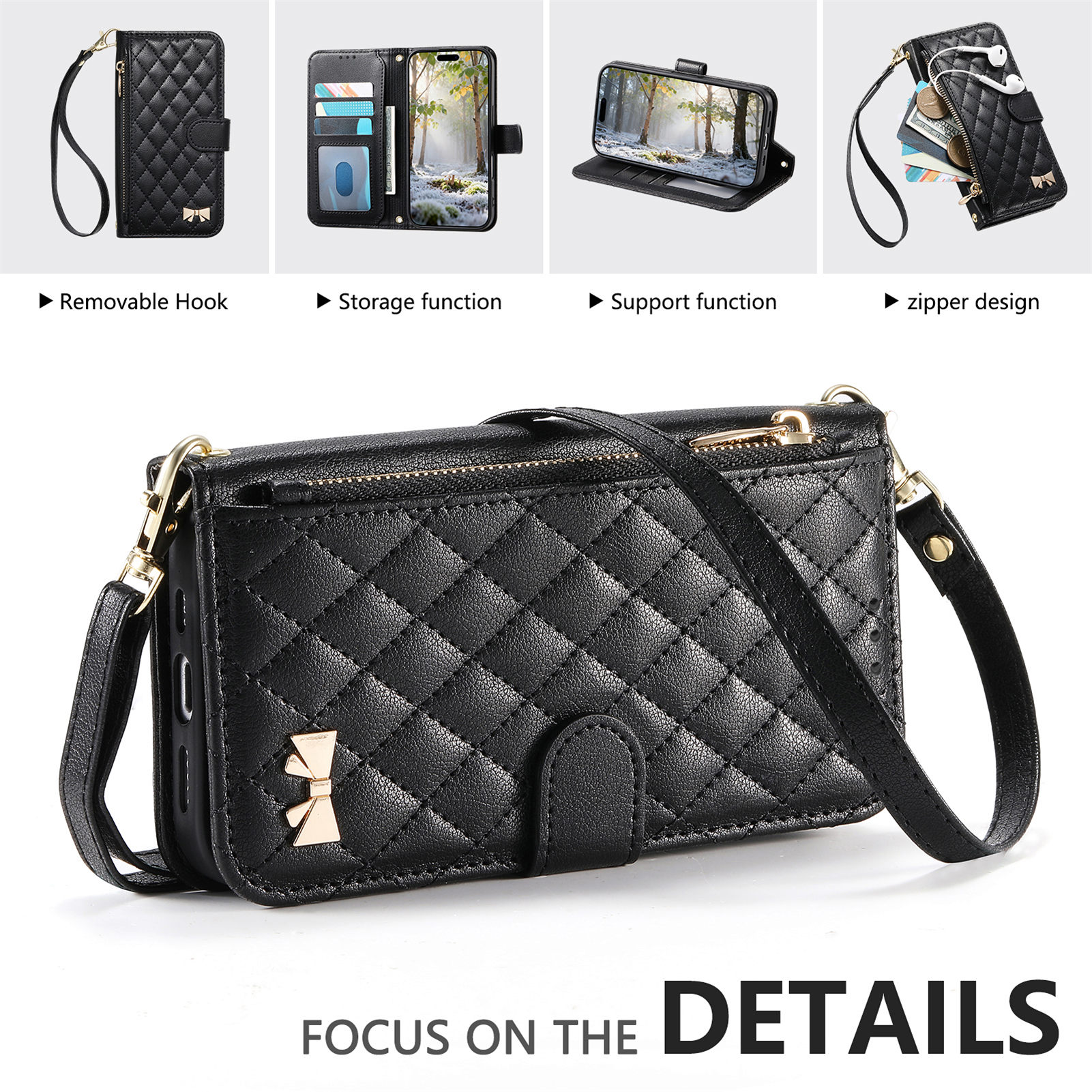 PU Leather Zipper Crossbody Wr - Phone Bag Crossbody 리뷰 및 가격