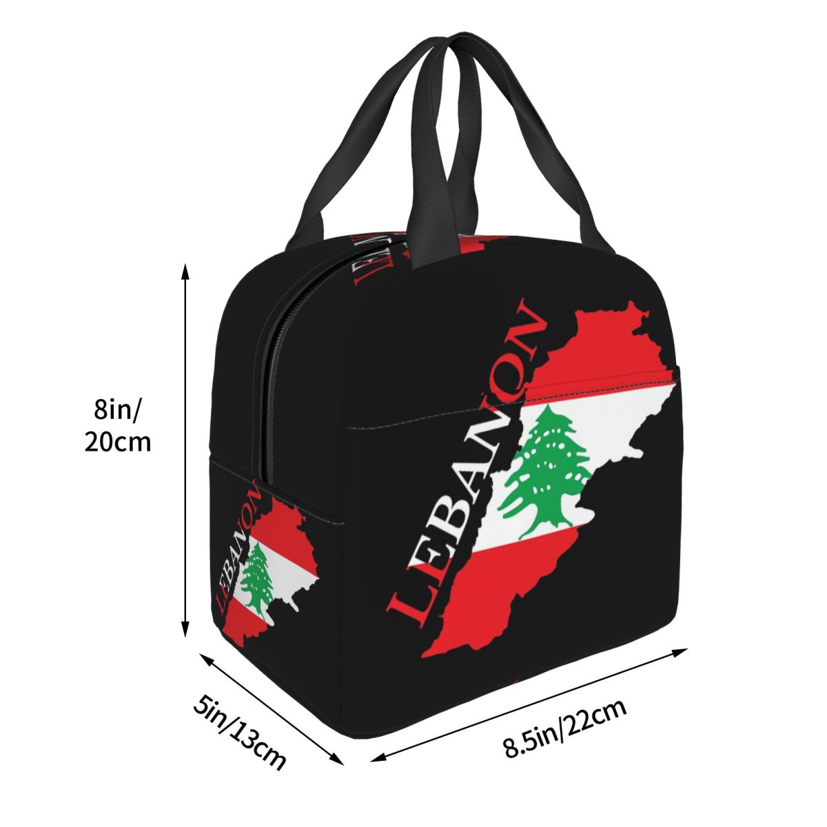 Lebanon Flag Map Insulated Lun - Women Bags Lebanon 리뷰 및 가격
