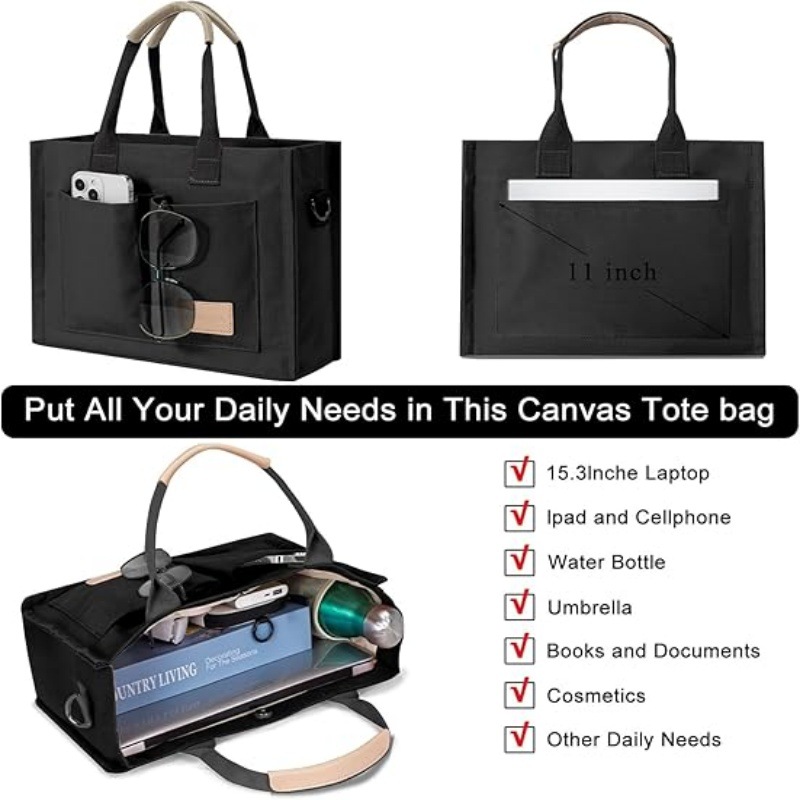 Women Large Canvas Tote Bag wi - Women Bags For Work 리뷰 및 가격