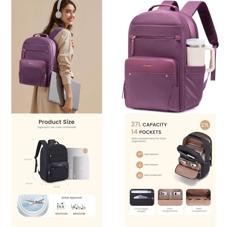 Laptop Backpack for Women with - Women Bags For Work 리뷰 및 가격
