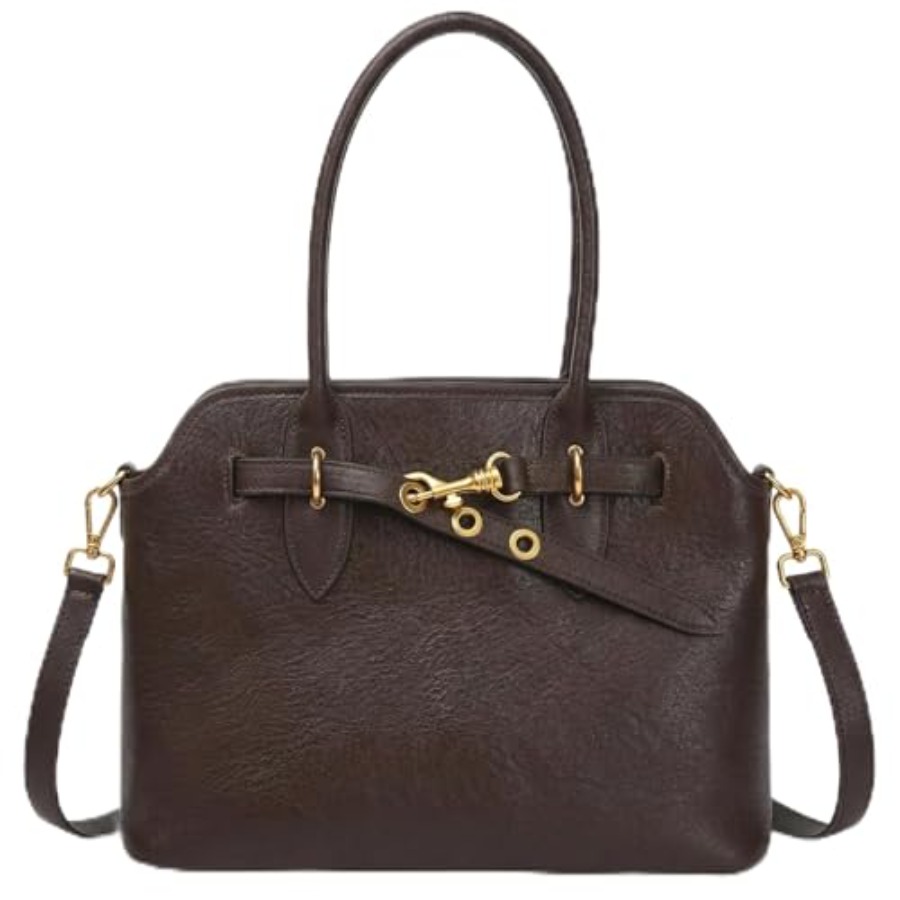 Genuine Leather Satchel Crossb - Top Handle Structured 리뷰 및 가격