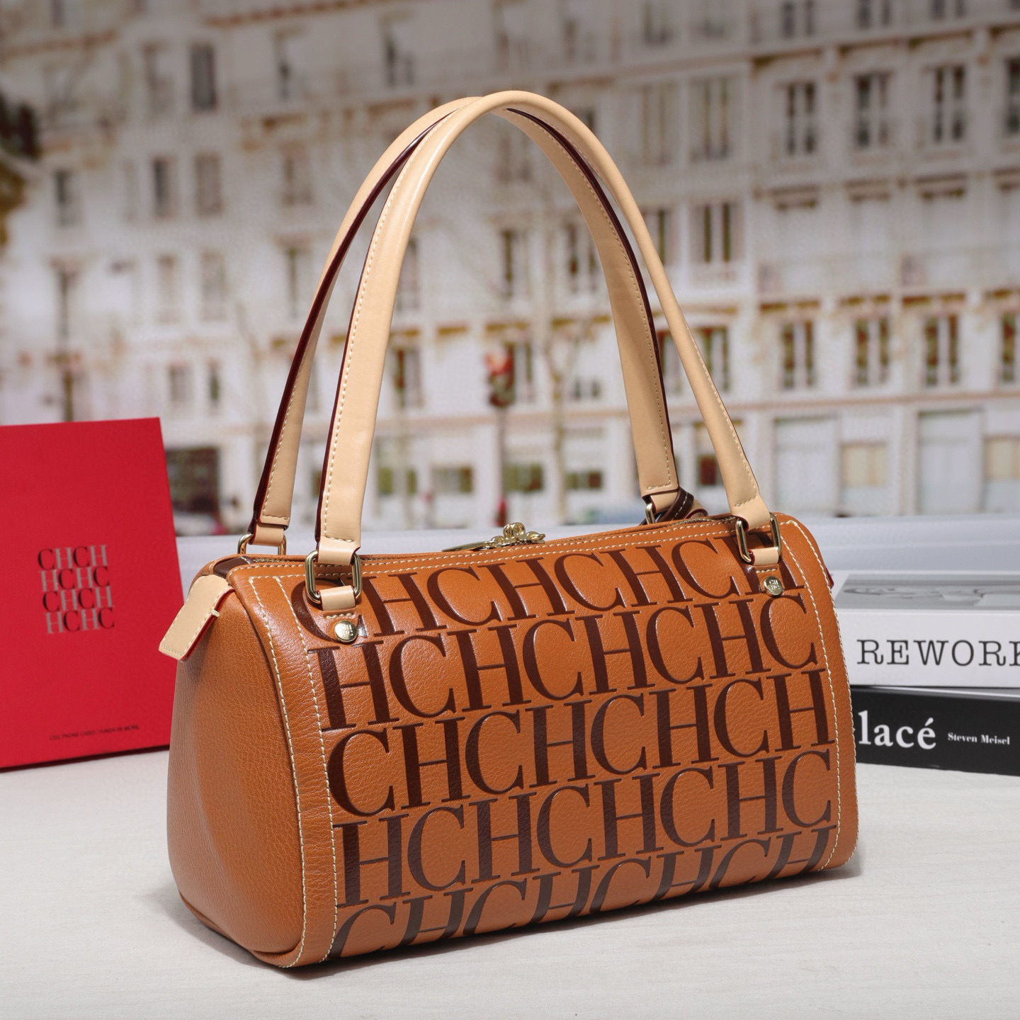 CHHC 2026 Letter Print Boston  - Top Handle Structured 리뷰 및 가격