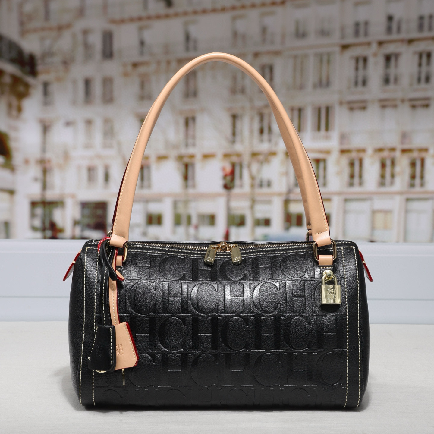 CHHC 2026 Letter Print Boston  - Top Handle Structured 리뷰 및 가격