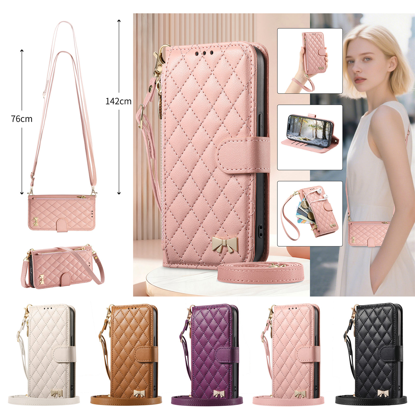 PU Leather Crossbody Flip Wall - Phone Bag Crossbody 리뷰 및 가격