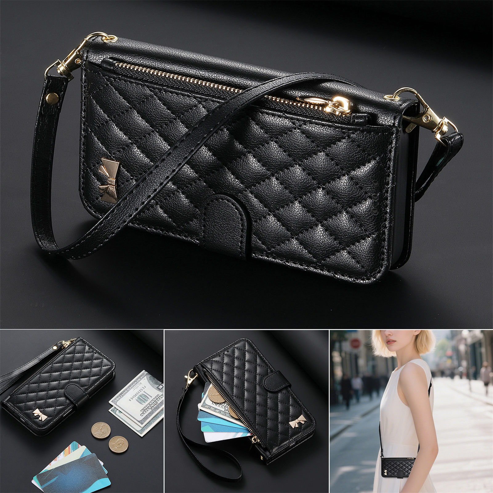 PU Leather Crossbody Flip Wall - Phone Bag Crossbody 리뷰 및 가격