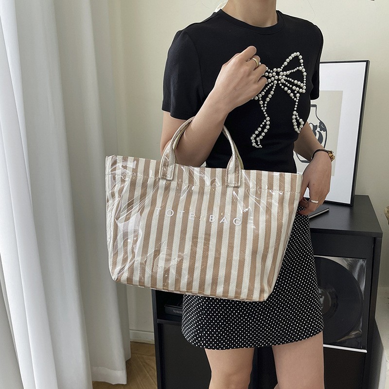 PVC Tote Bag,Vertical Stripe W - Women Bags For Work 리뷰 및 가격