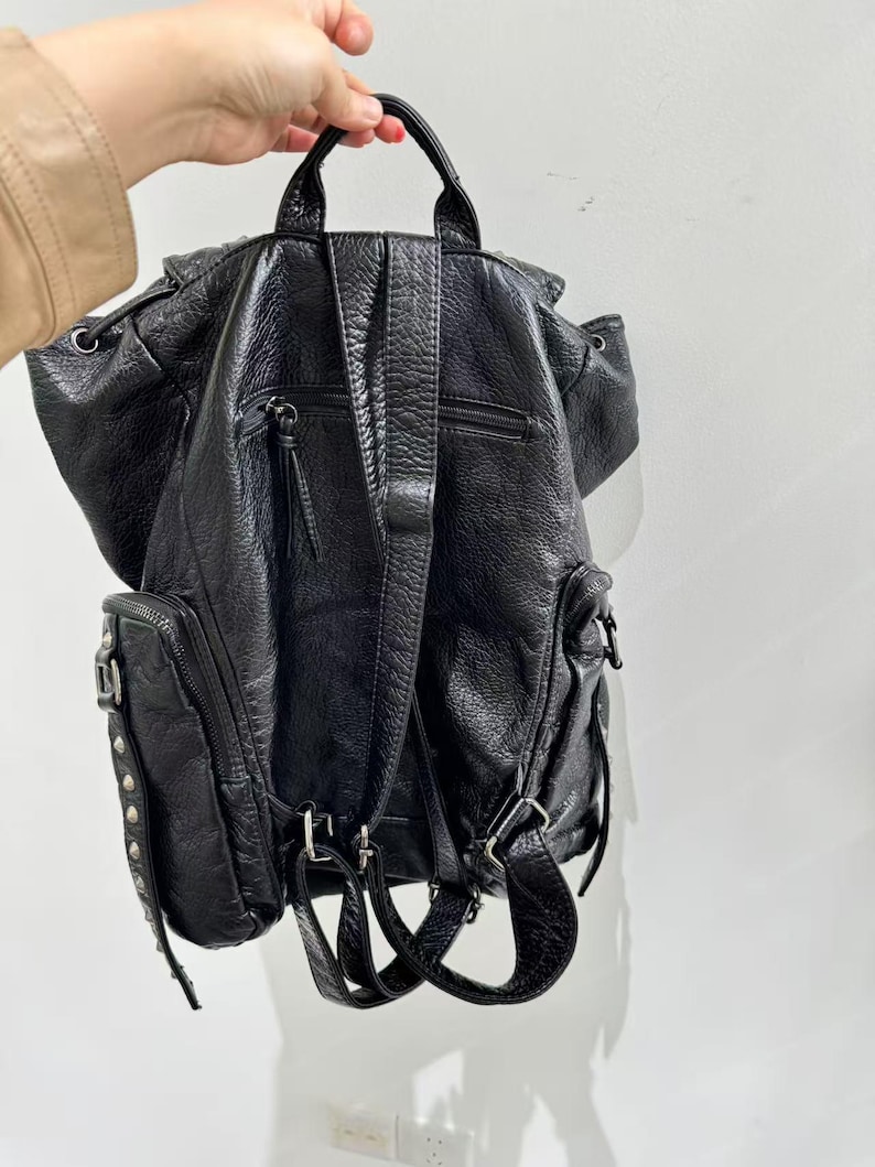 Gothic Punk PU Leather Shoulde - Women Bags Medium Size 리뷰 및 가격