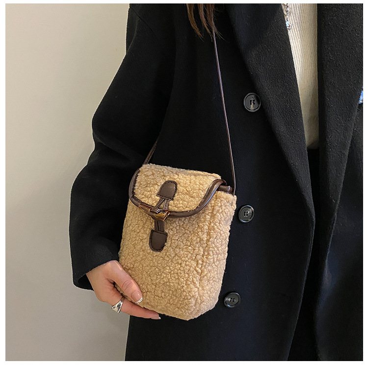 Lambswool Phone-bag Women Faux - Women'S Bags Cross Body 리뷰 및 가격