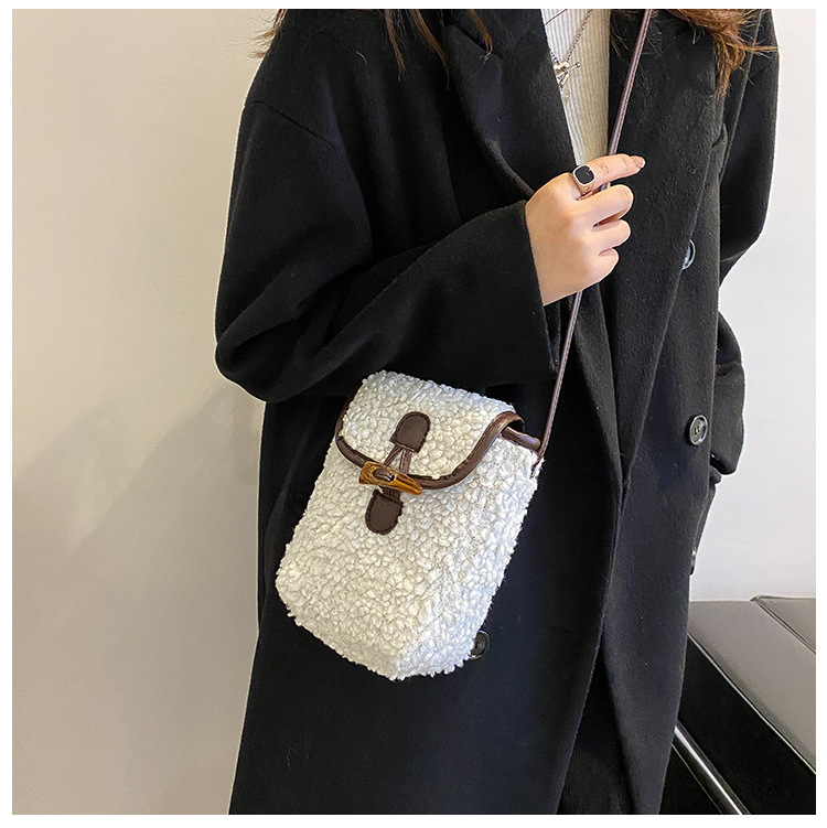 Lambswool Phone-bag Women Faux - Women'S Bags Cross Body 리뷰 및 가격