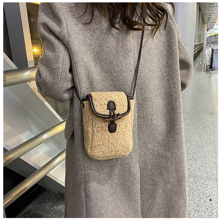 Lambswool Phone-bag Women Faux - Women'S Bags Cross Body 리뷰 및 가격